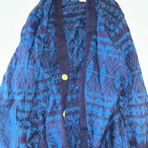 Blue Patterned Koto Cardigan